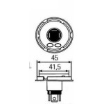 P45t - Lampe 6V  45/40W Code Européen incolore (avec lucarne)