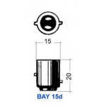 BAY15d - Bulb 6V  20/5W offset pins (smooth glass)