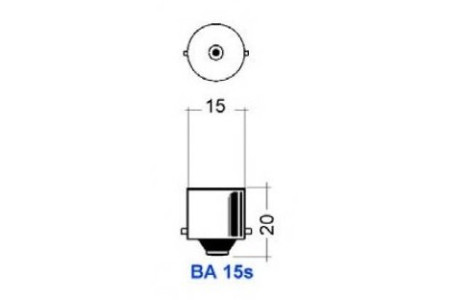 BA15s - Bulb 12V 21W yellow