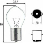 BA20s - Lampe 6V 50W jaune