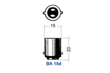 BA15d - Bulb 12V 35/35W clear