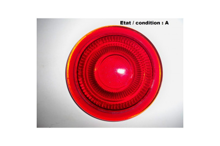 Cabochon feu arrière rouge (verre)