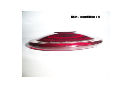 Cabochon feu arrière rouge (verre)