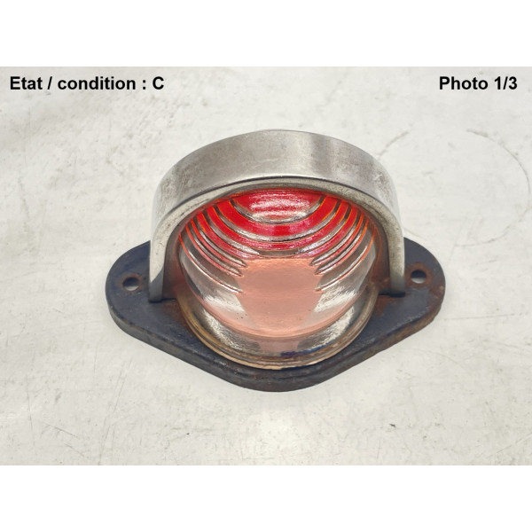 Cabochon feu gabarit transparent rouge KLAXON