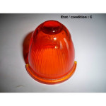 Cabochon feu orange clignotant "obus" AXO (verre)