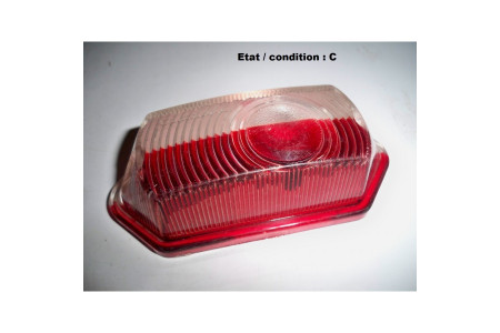 Red taillight + licence plate light lens AUTEROCHE 100