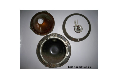 Chromed complet headlight MARCHAL ABTP 345