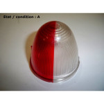 Cabochon feu gabarit rouge/cristal "obus" SEIMA 405 (plastique)