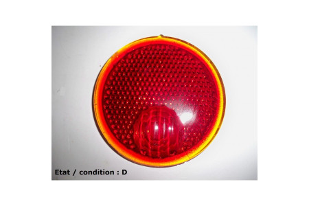 Cabochon feu arrière rouge (verre)