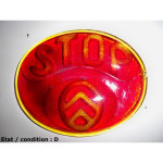 Cabochon feu "STOP" (verre)