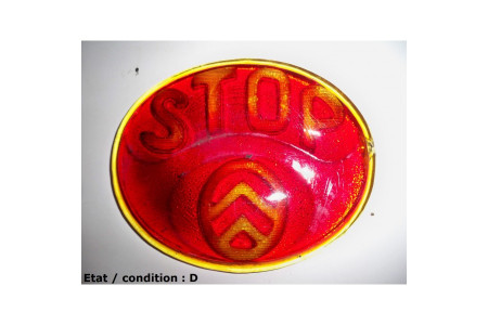 Cabochon feu "STOP" (verre)