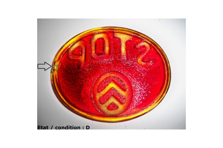 Red taillight lens (glass)