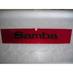 Red decorative plate "104 ZS"