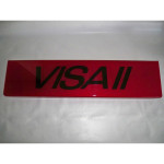 Plaque décorative arrière rouge "Visa II"