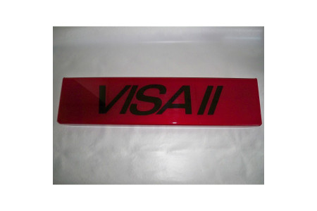 Plaque décorative arrière rouge "Visa II"