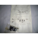 Plaque décorative arrière rouge "Abarth"