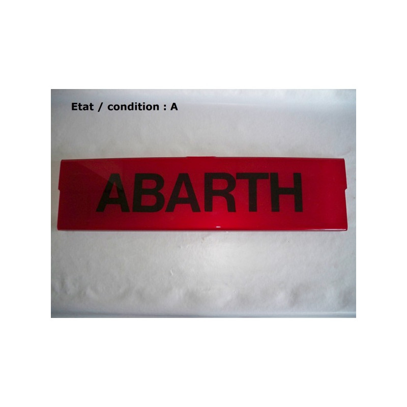 Plaque décorative arrière rouge "Abarth"