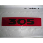 Red decorative plate "104 ZS"