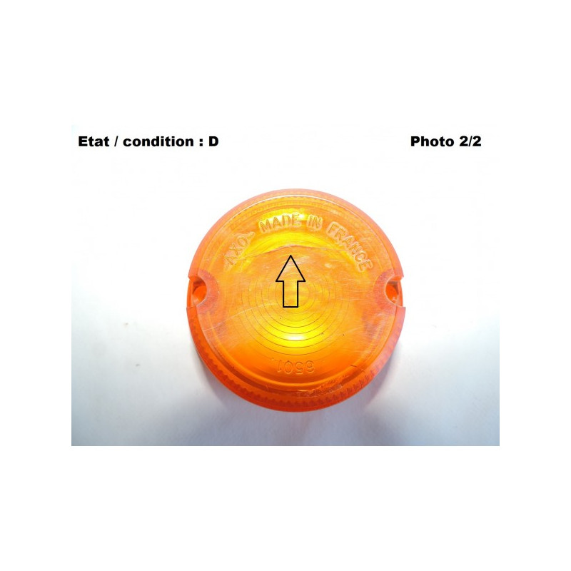 Cabochon feu de recul ambré AXO 6501