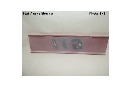 Plaque décorative arrière rouge "GTI"
