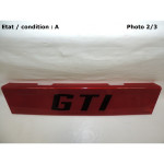 Plaque décorative arrière rouge "GTI"