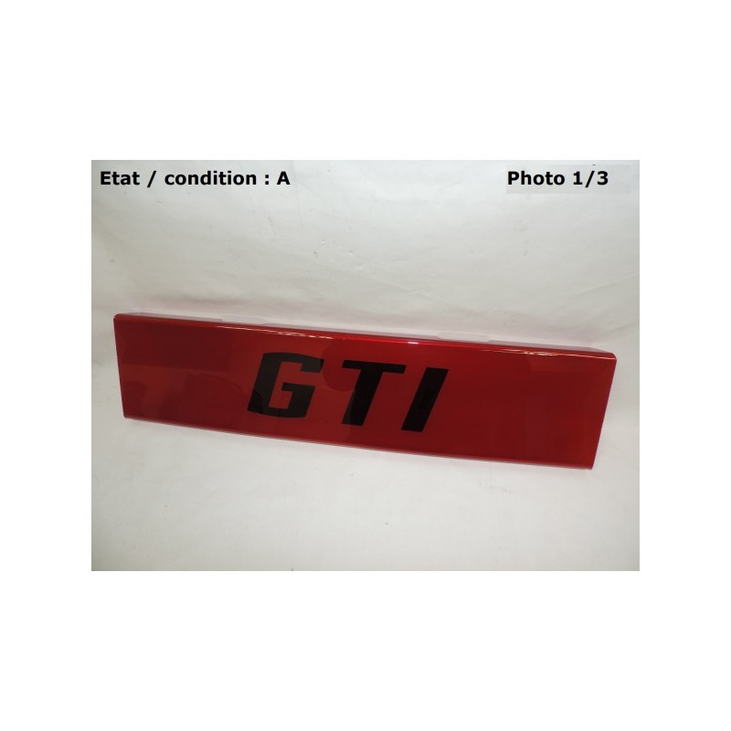 Plaque décorative arrière rouge "GTI"