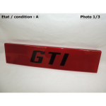 Plaque décorative arrière rouge "GTI"